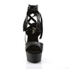 DELIGHT-600-14 Plateau Sandaletten schwarz | Pleaser
