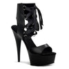 DELIGHT-600-14 Plateau Sandaletten schwarz | Pleaser
