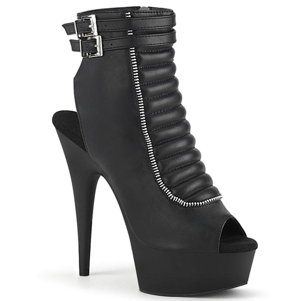 DELIGHT-600-18 Plateau Stiefeletten Schwarz von Pleaser