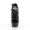 DELIGHT-600-20 Plateau Stiefeletten - Matt Schwarz | Pleaser
