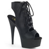 DELIGHT-600-20 Plateau Stiefeletten - Matt Schwarz | Pleaser