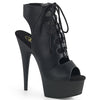 DELIGHT-600-20 Plateau Stiefeletten - Matt Schwarz | Pleaser