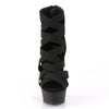 DELIGHT-600-24 Plateau Sandaletten Schwarz Matt | Pleaser