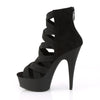 DELIGHT-600-24 Plateau Sandaletten Schwarz Matt | Pleaser