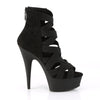 DELIGHT-600-24 Plateau Sandaletten Schwarz Matt | Pleaser