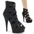 DELIGHT-600-24 Plateau Sandaletten Schwarz Matt | Pleaser