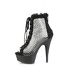 DELIGHT-600-33RM Plateau Stiefeletten - Schwarz von Pleaser – Ansicht 3