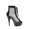 DELIGHT-600-33RM Plateau Stiefeletten - Schwarz von Pleaser – Ansicht 5