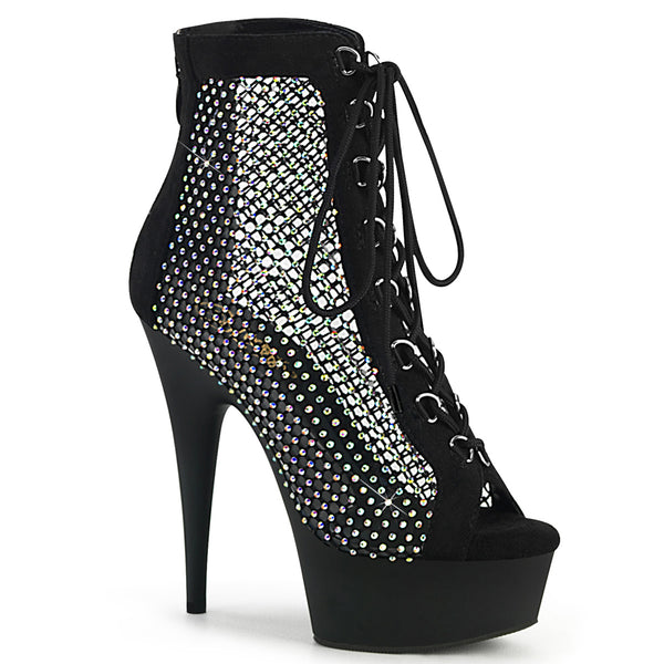 DELIGHT-600-33RM Plateau Stiefeletten - Schwarz von Pleaser