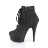 DELIGHT-600TL-02 Plateau Stiefeletten - Schwarz Matt | Pleaser