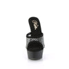 DELIGHT-601-6RM Plateau Pantoletten - Schwarz | Pleaser