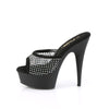 DELIGHT-601-6RM Plateau Pantoletten - Schwarz | Pleaser