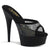 DELIGHT-601-6RM Plateau Pantoletten - Schwarz | Pleaser