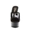 DELIGHT-601 Plateau Pantoletten Schwarz | Pleaser