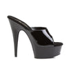 DELIGHT-601 Plateau Pantoletten Schwarz | Pleaser