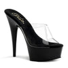 DELIGHT-601 Plateau Pantoletten - Schwarz | Pleaser