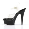 DELIGHT-608 Plateau Sandaletten Schwarz | Pleaser