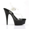 DELIGHT-608 Plateau Sandaletten Schwarz | Pleaser