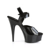 DELIGHT-608N Plateau Sandaletten Schwarz | Pleaser