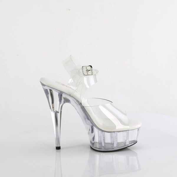 DELIGHT-608VL Plateau Sandaletten Transparent von Pleaser – Ansicht 5