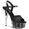 DELIGHT-609-5G Plateau Sandaletten Schwarz | Pleaser