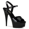 DELIGHT-609 Plateau Sandaletten Schwarz | Pleaser