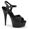 DELIGHT-609 Plateau Sandaletten Matt Schwarz | Pleaser