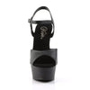 DELIGHT-609 Plateau Sandaletten Matt Schwarz | Pleaser