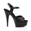 DELIGHT-609 Plateau Sandaletten Matt Schwarz | Pleaser
