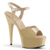 DELIGHT-609 Plateau Sandaletten - Creme | Pleaser