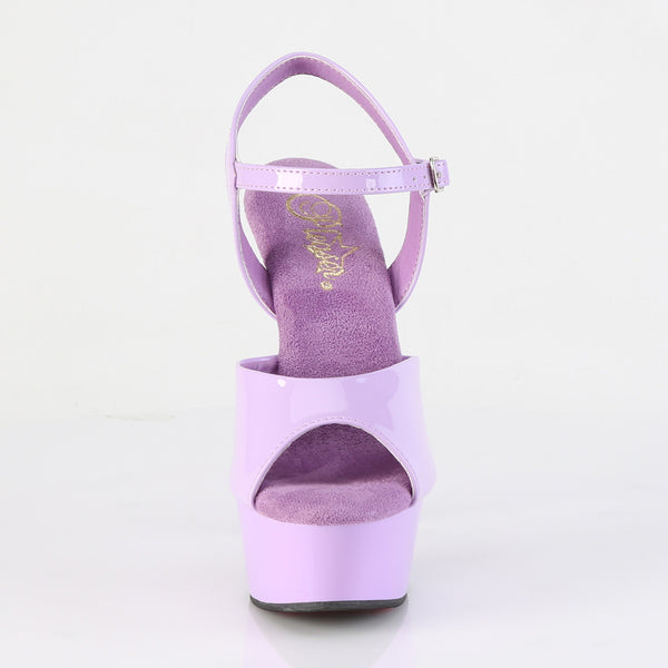 DELIGHT-609 Plateau Sandaletten Lila Lack von Pleaser – Ansicht 2