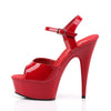 DELIGHT-609 Sandalette Plateauschuhe Rot | Pleaser