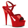 DELIGHT-609 Sandalette Plateauschuhe Rot | Pleaser