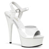 DELIGHT-609 Plateau Sandaletten Lack Weiß | Pleaser