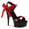 DELIGHT-615 Plateau Sandaletten Rot/Schwarz | Pleaser