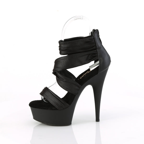 DELIGHT-620 - Plateau High Heel Sandaletten - Schwarz Matt von Pleaser – Ansicht 3
