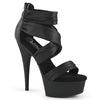 DELIGHT-620 - Plateau High Heel Sandaletten - Schwarz Matt von Pleaser