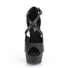 DELIGHT-621 Plateau Sandaletten Schwarz von Pleaser – Ansicht 2