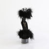 DELIGHT-624F - Plateau High Heel Sandaletten - Schwarz Plüsch von Pleaser – Ansicht 2