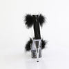 DELIGHT-624F - Plateau High Heel Sandaletten - Schwarz Plüsch von Pleaser – Ansicht 4