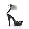 DELIGHT-624RS - Plateau High Heels - Schwarz Lack mit Strass von Pleaser – Ansicht 5