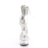 DELIGHT-624RS - Plateau High Heel Sandaletten - Transparent mit Strass von Pleaser – Ansicht 2