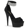 DELIGHT-625 Plateau Sandaletten - Schwarz | Pleaser