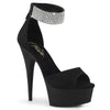 DELIGHT-625 Plateau Sandaletten - Schwarz | Pleaser