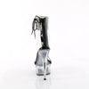 DELIGHT-627RS - Plateau High Heel Sandaletten - Schwarz/Transparent mit Strass von Pleaser – Ansicht 4