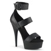 DELIGHT-629 - Plateau High Heel Sandaletten - Schwarz Matt | Pleaser
