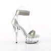 DELIGHT-641 Sandalette Plateauschuhe Transparent Glitze von Pleaser – Ansicht 5