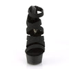 DELIGHT-659 Plateau Sandaletten Schwarz | Pleaser