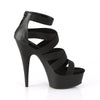 DELIGHT-659 Plateau Sandaletten Schwarz | Pleaser