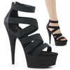 DELIGHT-659 Plateau Sandaletten Schwarz | Pleaser